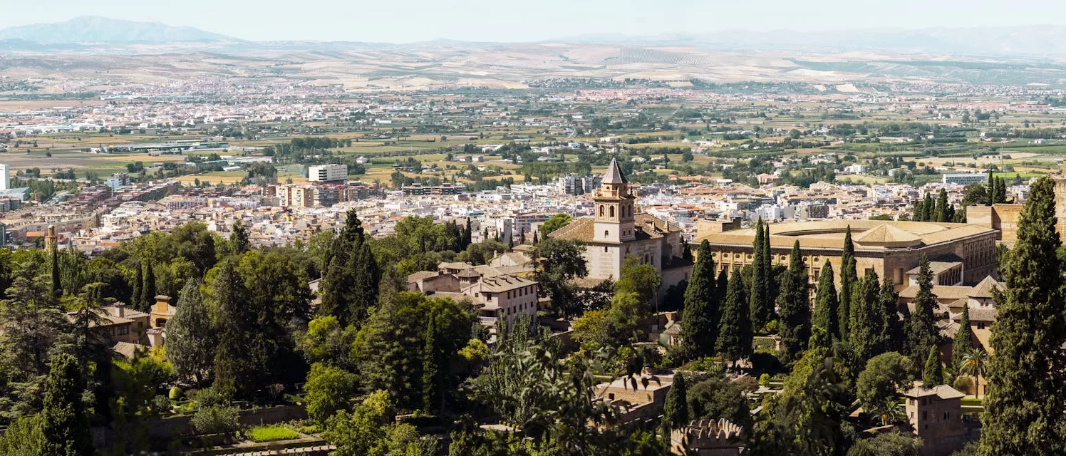 Utsikt over Granada, Spania